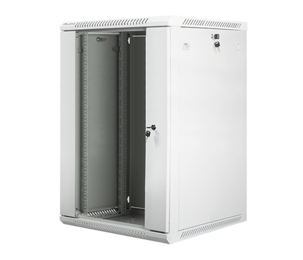 LANBERG Szafa instalacyjna wisząca 19 18U 600X600mm szara (drzwi szklane) WF01-6618-10S - 455400 - zdjęcie